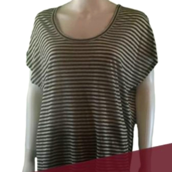 Joie Maddie striped tee in black and white Size Large - Picture 2 of 8
